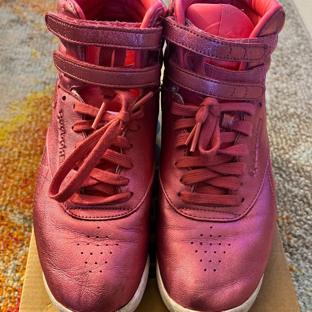 Hot Pink Reebok Classic Sneakers